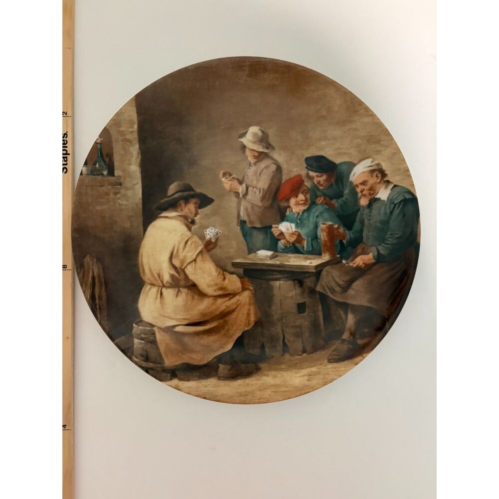 Vintage 10" round  plate PORGELLANE نللا ARTISTICHE FIRENZE - ITALY